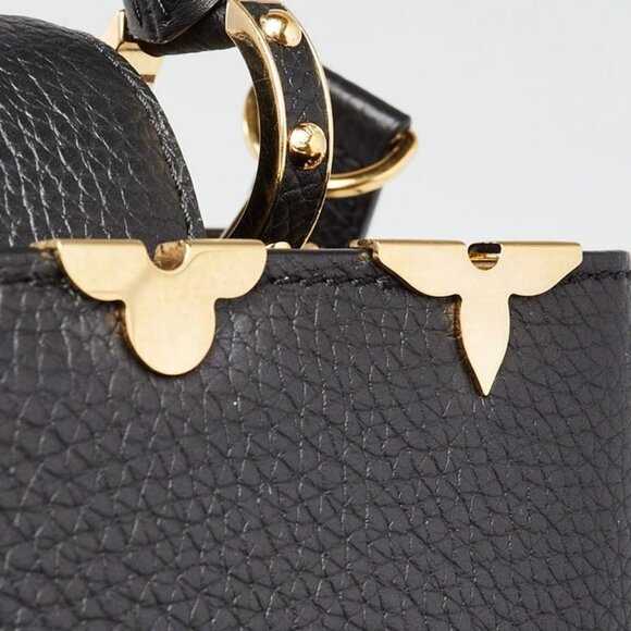 Louis Vuitton Black Taurillon Leather Flower Crown Capucines PM Bag - Picture 6 of 12